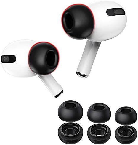Lanwow Premium Memory Foam Ear Tips for Air Pods Pro – Ultimate Comfort & Noise Isolation, Anti-Slip Design, Fits Charging Case, 3 Sizes (S/M/L, Elegant Grey) – Enhance Your Audio Experience with Pain-Free Listening