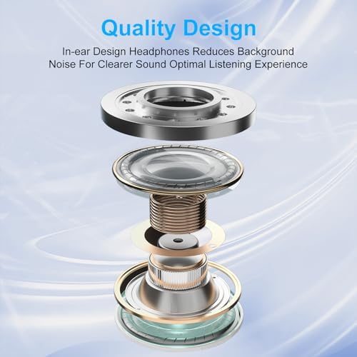 USB C Wired Earbuds for Galaxy S25/S24/S23, i Phone 16 & Pixel 9 a – Premium Hi-Fi In-Ear Headphones with Built-in Microphone for Seamless Connectivity, Lightweight Ergonomic Design for Ultimate Comfort, and Tangle-Free Durability for Everyday Use