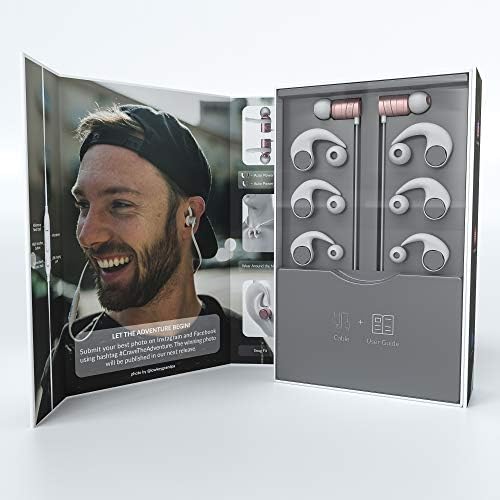 Crave Octane Wireless Bluetooth Earbuds – Premium In-Ear Stereo Headphones with 8-Hour Battery Life, Sweat & Water-Resistant Design, Magnetic Storage, Built-in Mic, Elegant Rose Gold Finish for Active Lifestyles and Seamless Connectivity