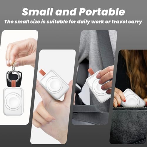 Portable 1800 m Ah Magnetic Wireless Charger for Samsung Galaxy Watch – Compact Keychain Power Bank for Effortless Fast Charging on the Go, Optimized for Galaxy Watch 7/Ultra/6/6 Classic/5/5 Pro/4/3 & Active 2/1 – Essential Charger for Busy Lifestyles and Uninterrupted Connectivity