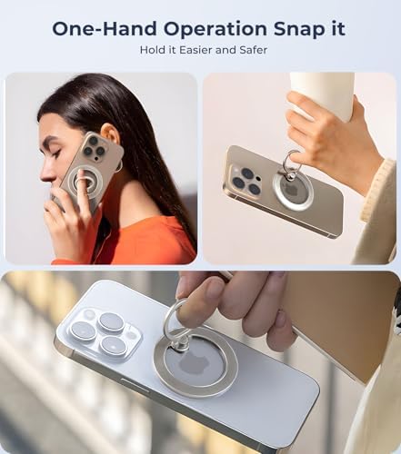 Chic Glitter Magnetic Phone Ring Holder for Mag Safe – Stylish Finger Grip Stand for i Phone, Kindle & Smartphones, Enhanced Stability with Versatile Compatibility for Pop Sockets – Elevate Your Daily Mobile Experience with Glamour and Functionality