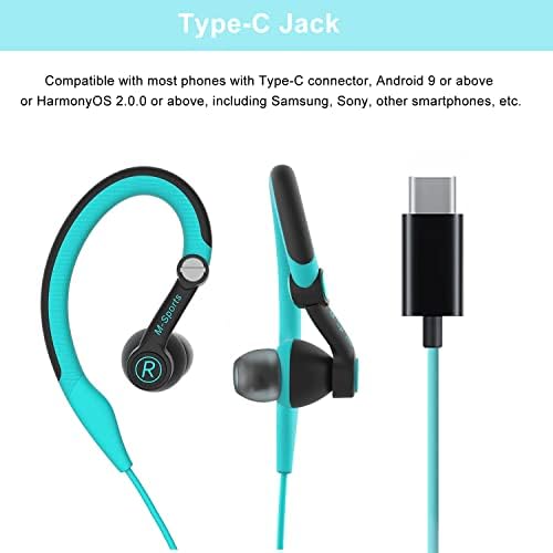 Experience Unmatched Performance with MUCRO Sports Wired Earbuds – Sweatproof Over-Ear Hook Design for Secure Fit, Enhanced Sound Quality, and Integrated Microphone for Calls – Ideal for Running, Gym Workouts, and High-Energy Activities – Compatible with 3.5 mm Jack Devices in Vibrant Green