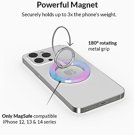 Transform Your i Phone 16, 15, 14, 13, 12 with VELVET CAVIAR’s Amethyst Purple Leopard Mag Safe-Compatible Grip – Stylish Magnetic Ring Holder & Adjustable Stand for Effortless Hands-Free Viewing, Secure Texting, and Enhanced Usability – Elevate Your Mobile Experience with Durable, Lightweight, and Customizable Accessory