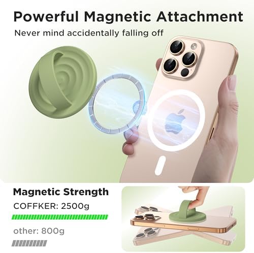 Revolutionary Magnetic Phone Ring Grip Holder – Ergonomic Silicone Finger Loop for i Phone Pro Max/Plus, 12/13/14/15/16 Series – Compatible with Mag Safe – Oat Color Enhances Aesthetics and Comfort – 360-Degree Rotation for Effortless Use – Secure Your Device with Style and Stability – Essential Smartphone Accessory for Unmatched Usability and Convenience