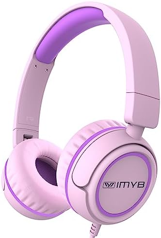 Ultimate Comfort V1 Kids Wired Stereo Headphones – Adjustable, Foldable, and Tangle-Free On-Ear Design in Vibrant Pink – Perfect for School, Travel, and Leisure with i Pads, Tablets, and Phones – Engaging Sound Experience Designed for Young Listeners – Ideal for Boys and Girls