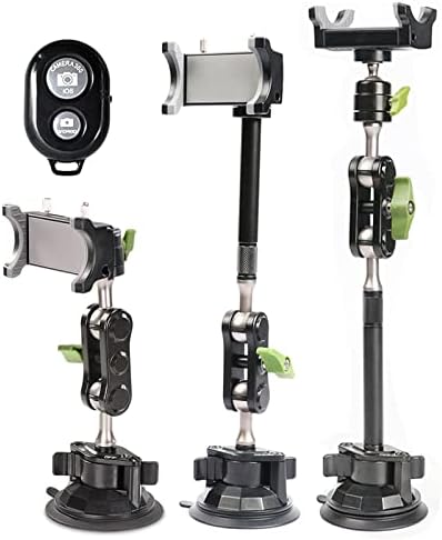 Universal Leepiya Car Phone Mount with Magic Arm – Premium Suction Holder for Vlog Recording & Hands-Free Navigation – Adjustable Smartphone Holder for All Vehicles – Effortless Installation & Enhanced Stability