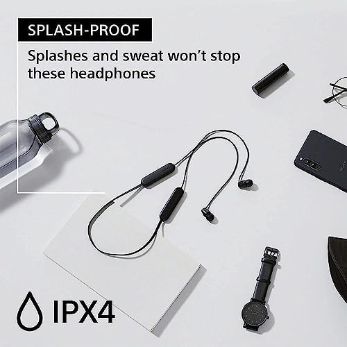 Sony WI-C100 Wireless In-Ear Bluetooth Headphones – Exceptional Audio Clarity with Quick Charge Technology, IPX4 Water Resistance & Integrated Microphone for Seamless Hands-Free Communication – Perfect for Daily Commutes, Fitness Activities & Versatile Use