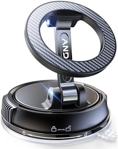 Ultimate Mag Safe Car Phone Holder – Unmatched 78+LBS Suction & 2400 gf Magnetic Grip for i Phone 16 Pro Max, 15, 14, 13, 12 Plus – 360° Adjustable Mounting System in Sleek Carbon Fiber Finish – Perfect for Hands-Free Navigation & Connectivity