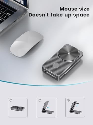 Revolutionary 3 in 1 Magnetic Wireless Charging Hub for Samsung Devices – Ultimate Foldable Mag Safe Station for Galaxy S25 Ultra/S24/S23 Ultra/S22, Galaxy Watch Ultra/8/7/6/5/4/Buds – Rapid Travel Charger with Enhanced Compatibility and Sleek Design for On-the-Go Charging Solutions