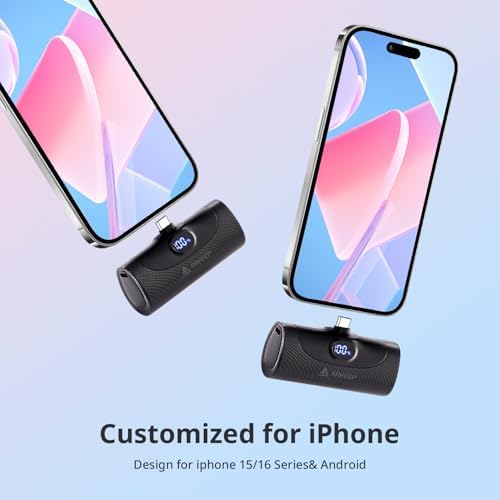 Ultra-Compact 5000 m Ah USB-C Power Bank with 20 W Quick Charge – Lightweight Mini Phone Charger for i Phone 15/16, Samsung & Android Devices – Reliable Emergency Charging Solution with Advanced Safety Features for On-the-Go Power