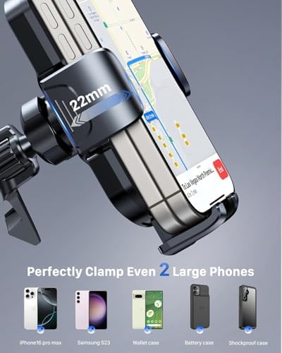 Premium Car Vent Phone Mount for Mercedes Benz & Mini Cooper – Elegant Design for Enhanced Compatibility with Big Phones and Thick Cases – Effortless Installation and 360-Degree Rotation for Safe Navigation – Elevate Your Driving Experience with Luxury Automotive Accessories