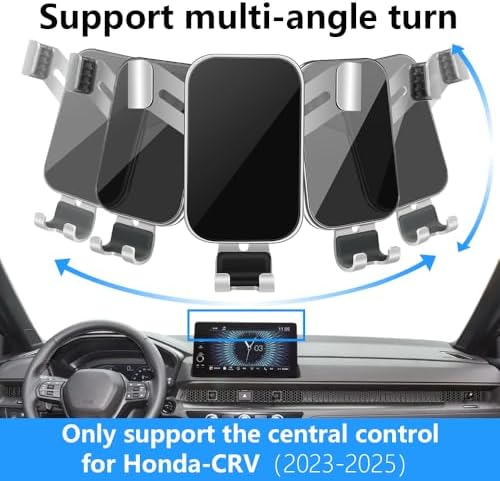 LUNQIN Premium Car Phone Holder for Honda CR-V & CR-V Hybrid (2023-2025) – Secure Mobile Cradle for Hands-Free Navigation, Charging, and Easy Access – Ultimate Auto Interior Accessory for Drivers Seeking Safety and Convenience