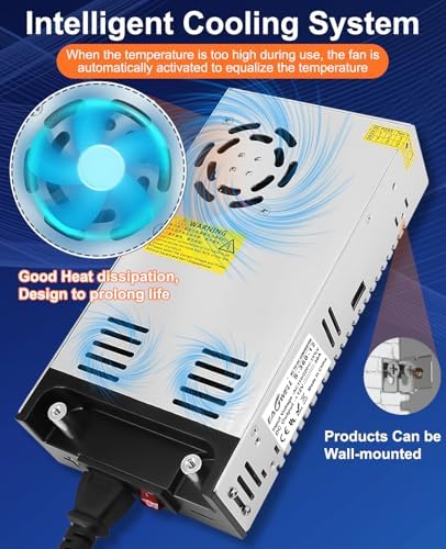 Eagwell 600 W 12 V AC to DC Power Supply Converter – High-Efficiency SMPS Adapter for RVs, LED Strips, and LCD Monitors – Reliable 50 A Output with Safety Features for Versatile Applications and Enhanced Performance