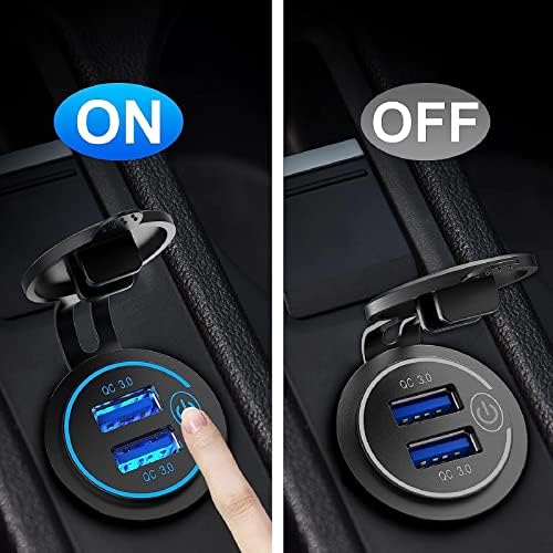 Ultimate 83 W 12 V USB Outlet Laptop Charger – Dual Fast Charge 65 W USB-C PD3.0 & 18 W QC3.0 Ports – Waterproof Multi-Car Socket with Energy-Saving Power Switch – Ideal for Cars, Boats, RVs, Trucks, and More – Unmatched Compatibility & Speed for All Devices