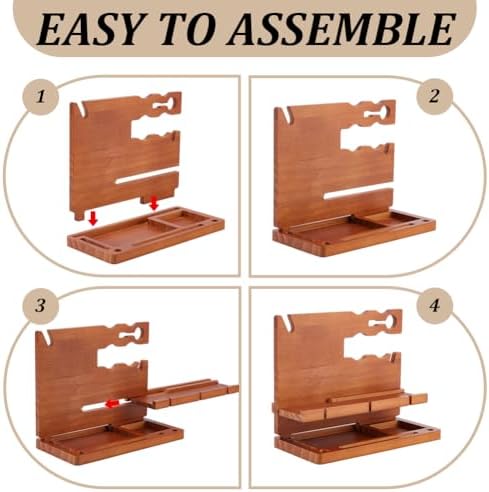 Premium Wood Phone Docking Station Organizer – Multifunctional Nightstand & Desk Accessory for Smartphones, Watches, and Wallets – Ideal Gift for Men on Anniversaries, Birthdays, or Father’s Day – Stylish Clutter-Free Design with Enhanced Device Compatibility