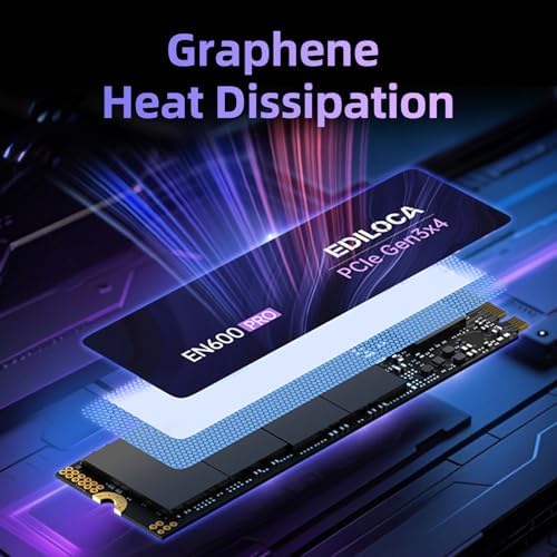 Unleash Blazing Performance with the EN600 PRO 256 GB NVMe SSD – Lightning-Fast 3200 MB/s Speeds for Gamers & Creators, PCIe 3.0 Gen 3 x4 M.2 2280 Internal Drive with Advanced SLC Cache and 3 D NAND TLC, Equipped with Graphene Cooling Sticker for Optimal Durability and Compatibility with PCs, Desktops, and Laptops – Elevate Your Storage Experience Now!