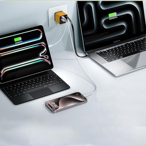 Revolutionize Your Charging Experience with the 3 in 1 GAN Charger – 80 W High-Speed Power Module Featuring Retractable Wall Plug, Type-C Cable & Dual USB Ports for Effortless Multi-Device Connectivity – Ideal for Home, Office, and On-the-Go Efficiency