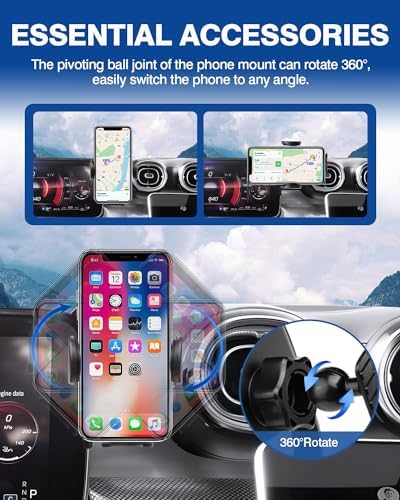 Experience Unmatched Convenience with the Autorder Custom Fit Phone Holder for 2019-2022 Mercedes-Benz C-Class, GLC, and 2021-2022 V-Class – Hands-Free 360-Degree Rotating Mount for 10.25″ Screens – Securely Access GPS, Music & Calls Effortlessly – Premium Quality Car Phone Cradle for Ultimate Compatibility and Style – Enhance Your Driving Safety with Easy Installation and Durable Design – Perfect Accessory for Modern Mercedes-Benz Owners