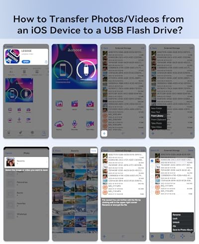 MFi Certified 128 GB High-Speed USB Flash Drive – Versatile Photo Stick for i Phone, i Pad, Android & PC – Seamless Dual Interface, Compact Design for Effortless Data Transfer and Storage Solutions