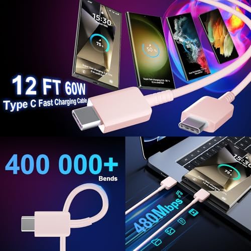 25 W Ultra-Fast Samsung Charger with 6.6 FT USB-C Cable | Rapid Charging Solution for Galaxy S25/S24/S23/S22/S21/Note Series | High-Speed Performance & Safety Features for On-the-Go Users | Ideal for Travel & Everyday Use | Boost Your Device’s Battery Life Effortlessly