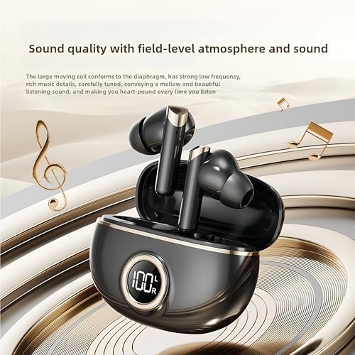 Drem Max Bluetooth 5.4 Wireless Earbuds – Superior Noise-Cancelling Technology with IP7 Waterproof Protection – 42-Hour Battery Life for Uninterrupted Listening – Ultra-Light Design for Active Lifestyles and Everyday Comfort – Exceptional Sound Quality for Smartphones, Tablets, and Laptops