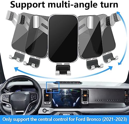 Ford Bronco Sport 2021-2024 Premium Car Phone Holder – Secure Gravity Mount for Safe Navigation & Hands-Free Calling – Effortless Installation, Adjustable Viewing Angles, Integrated Charging for Ultimate Convenience – Essential Auto Interior Accessory for Modern SUVs