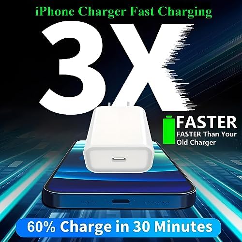 Swift Charge 20 W USB-C Charger for i Phone 15 & i Pad – 6 FT Cable Included – Rapid Power Solution for i Phone 16 Pro Max, i Pad Pro, Mini & Air – Lightweight, Durable, and Versatile Charging Block for All Your Devices – Say Goodbye to Long Wait Times with Enhanced Compatibility and Safety Features