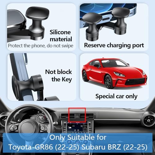 Car Phone Holder Mount for Toyota GR86 2022 2023 2024 2025，Subaru BRZ 2022 2023 2024 2025 Auto Accessories Interior Decoration Mobile Cell Smartphone Bracket case – Enhanced Compatibility and Speed