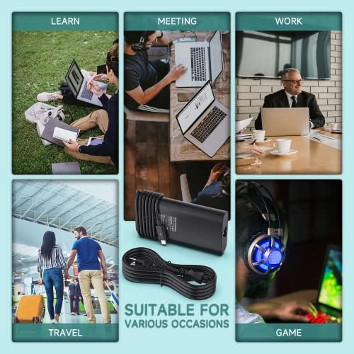 Premium 65 W USB-C Charger for Dell Inspiron 14 & 16 2-in-1 Laptops – Superior Power Delivery & Enhanced Safety Features for Models 7620, 7635, 7486, 7435 & More – Reliable AC Power Adapter with Built-In Protection & Fast Charging Capabilities – Ideal for Home, Office, and Travel Use