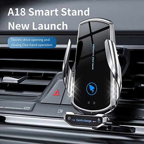 Revolutionize Your Commute with the 15 W Wireless Car Charger Mount – Auto-Clamping Phone Holder for Seamless Android Compatibility, Fast Charging & Effortless Access in Sleek Black Design for Every Vehicle Interior