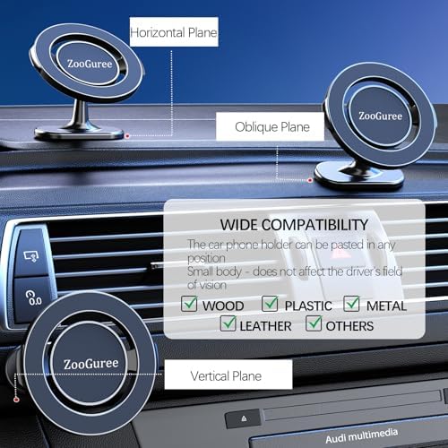 Revolutionary Mag Safe Car Phone Holder – 360° Rotatable Magnetic Mount with 20+ Super Strong Magnets for Unmatched Stability – Seamless Compatibility with i Phone 15/14/13/12 Pro Max/Plus/Mini – Effortless Adjustability & Tool-Free Installation for Any Smartphone