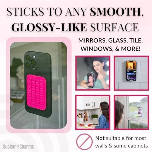 Lavender Fizz Silicone Phone Mount – Versatile Hands-Free Suction Holder for i Phone & Android – Ideal Tik Tok Filming & Video Call Accessory – Secure, Removable Grip for Effortless Mobile Use – Stylish & Functional Design for On-the-Go Convenience