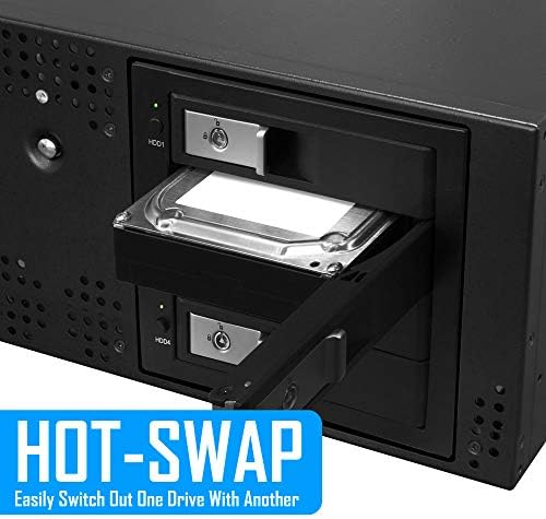 Kingwin Universal Hot Swap Mobile Rack for 2.5” & 3.5” SSD/HDD – Effortless Internal Tray-Less SATA Hard Drive Backplane Enclosure with 6 Gbps Support for SATA I/II/III & SAS I/II – Ultimate Flexibility and Enhanced Data Transfer Speed for Efficient Storage Management