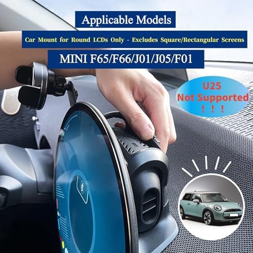 Upgrade Your Mini Cooper with the Persevere Car Phone Holder: Wireless Auto-Open/Close Charging for Circular Displays, Perfect Fit for 4-6.9” Smartphones, Enhanced Compatibility with F65, F66, J01, J05, F01 Models, Effortless Access and Fast Charging for Safe Navigation