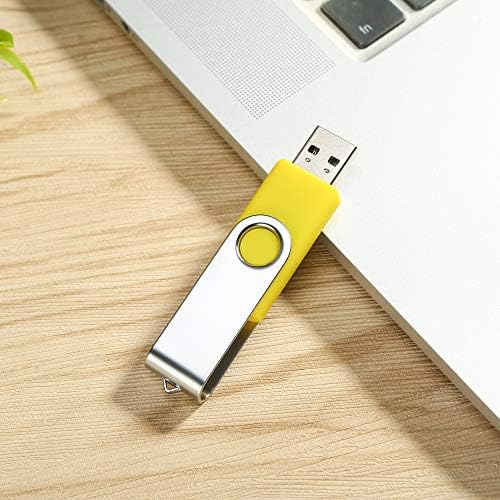 Alihelan 8 GB USB Flash Drive 5 Pack – Vibrant Swivel Memory Sticks with LED Indicator for Seamless Data Transfer, Ideal for Personal and Professional Use – USB 2.0 Portable Storage in Black, Red, Purple, Yellow, and White – Perfect for Easy File Sharing and Backup