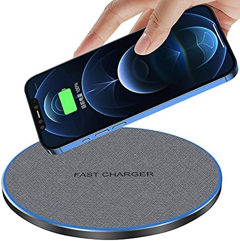 FDGAO Ultra-Compact 20 W Max Fast Wireless Charger – Effortless Qi Charging Pad for i Phone 16/15/14/13/12/SE/11/XS Max/XR, Samsung Galaxy S25/S24/Note, Air Pods, Pixel & LG G8 – Streamlined Charging Solution with Advanced Safety Features for Home or Office Use