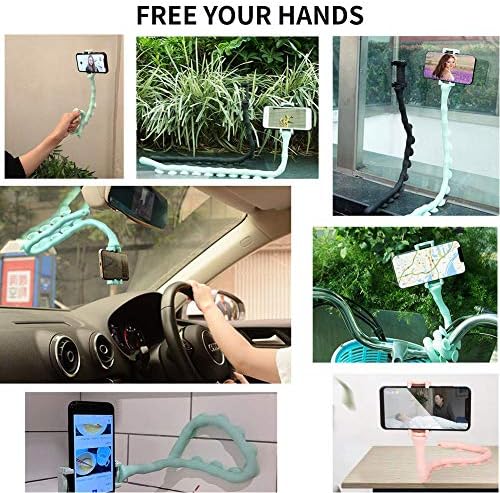 Cute Worm Cell Phone Holder, 360 Degree Rotating Bendable Flexible Phone Mount with Suction Cup Creative Phone Bracket for iPhone, Samsung, LG, Nexus, Nokia and More – Enhanced Compatibility and Speed