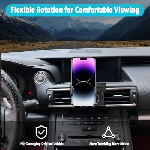 Ultimate Lexus IS 350/IS 250 Phone Holder – 360° Rotatable Car Mount for 4.7-7″ Devices, Thick Case Compatible, Effortless Installation, Enhanced Stability for Safe Navigation – Perfect Accessory for 2009-2015 Models