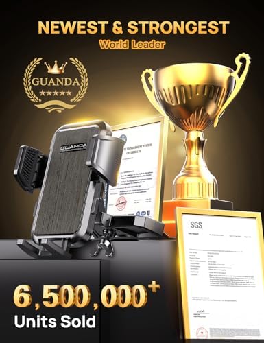 Universal CD Slot Car Phone Mount by GUANDA TECHNOLOGIES – Premium Adjustable Anti-Slip Holder for i Phone & Android Devices with Versatile Air Vent Clip for Safe Navigation and Enhanced Accessibility