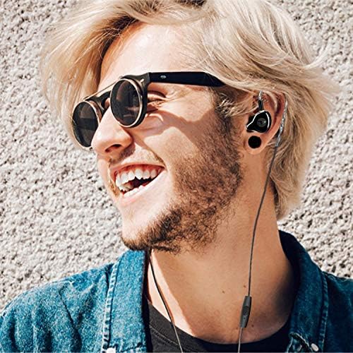 Premium Hi-Fi Dual Driver In-Ear Monitor Earbuds with Detachable Cable – Noise-Canceling Headset for Musicians, Singers & Audiophiles | Elegant Wood Grain Design for Superior Sound Isolation and Versatile Compatibility