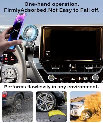Magnetism Car Phone Holder for 2019-2025 Toyota Corolla & Corolla Cross – Premium Mag Safe Compatible Mount with 360° Rotation for Hands-Free Navigation – Effortless Installation, Universal Smartphone Fit, and Enhanced Driving Safety