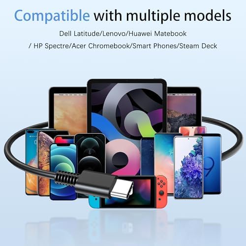 Universal 65 W/45 W USB-C Fast Charging Wall Adapter – Versatile Power Solution for HP, Dell, Lenovo, Asus & More – Compact Design for Travel and Office Use – Optimal Charging Efficiency for Laptops & Devices with Safety Features