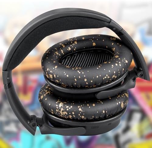 Ultimate Comfort Earpads for Bose QC35 & QC35 II – Luxurious Leather Design with Superior Noise Isolation Foam and Enhanced Thickness for Optimal Listening – Stylish Grey Replacement Cushions to Revitalize Your Headphones