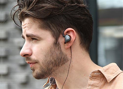 CCZ DC01 Pro Wired In-Ear Monitor Headphones – Premium Gaming Earbuds with Patent-Pending Comfort-Fit Ear Fins – Exceptional Sound Quality for Gamers and Musicians – Versatile Compatibility for All Devices – Sleek Black Design for Style and Performance
