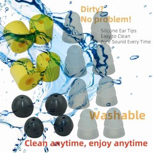Premium Yellow Memory Foam Ear Tips for Shure SE Models – 8-Pair Replacement Set for Enhanced Sound Isolation and Comfort – Compatible with SSE110, SE112, SE215, SE310, SE425, SE846 – Elevate Your Audio Experience with Superior Fit and Durability