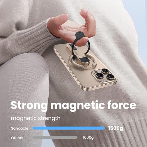 Revolutionary Two-Sided Magnetic Phone Grip Holder: Ultimate Mag Safe-Compatible Kickstand for i Phone 16 Pro Max, 15, 14, 13, and 12 – Unmatched Grip, Versatile Attachment, and Effortless Hands-Free Viewing Experience