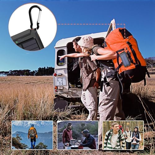 Ultimate 38800 m Ah Waterproof Solar Power Bank – Fast Charging Type-C Portable Charger for All Devices with Triple Output and LED Flashlight – Essential for Outdoor Adventures, Camping, and Travel