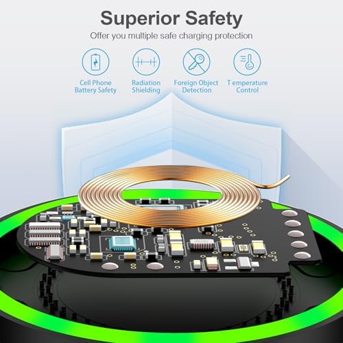 Effortless 15 W Wireless Charging Pad for Samsung Galaxy Z Flip 7, Z Fold 7, S25 Series & Google Pixel 9 – Sleek, Tangle-Free Android Charger Station with Enhanced Safety Features & Versatile Compatibility for Quick Power Solutions