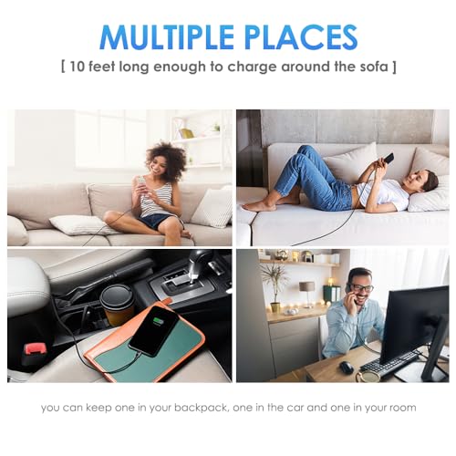 Fast Charging Nylon Braided i Phone Charger Cable – 3-Pack, 3 FT MFi Certified Lightning Cords for i Phone 14/13/12/11 Pro Max/XR/XS/X/8/7/Plus/6 S, i Pad, i Pod, and Air Pods – Enhanced Durability and Compatibility for Optimal Performance