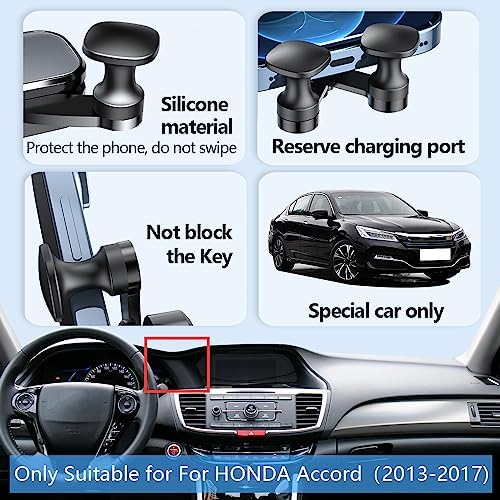 Premium Car Phone Holder Mount for Honda Accord 2008-2012 – Secure Mobile Device Cradle for Effortless Navigation and Hands-Free Use – Sleek No Bar Display Design, Easy Installation, and Enhanced Durability – Perfect for LX, LX-P, SE, EX, EX-L, and LX-S Models – Elevate Your Driving Safety with Optimal Viewing and Stability